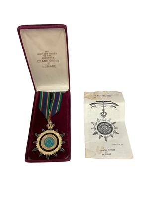 Lot 797 - American 'The Military Order of the Ardennes Grand Cross of Homage' Veteran of the Battle of the Bulge decoration in box of issue.