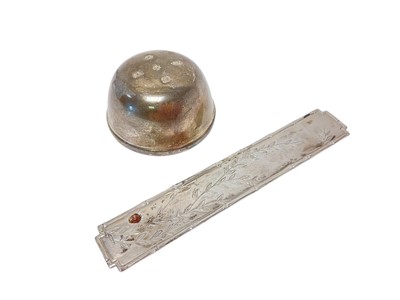 Lot 383 - Tiffany & Co. silver bookmark and a silver mounted paperweight (2)