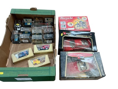 Lot 216 - One box of diecast vehicles to include Burago and Models of Yesteryear, (1 box).