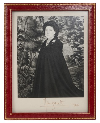 Lot 123 - H.R.H. The Princess Margaret Countess of Snowden signed 1984 presentation portrait photograph