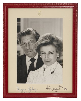 Lot 124 - H.R.H. Princess Alexandra and the Hon. Angus Ogilvy, signed presentation portrait photograph of the couple