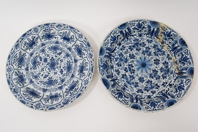 Lot 253 - Two similar 18th century Delft dishes