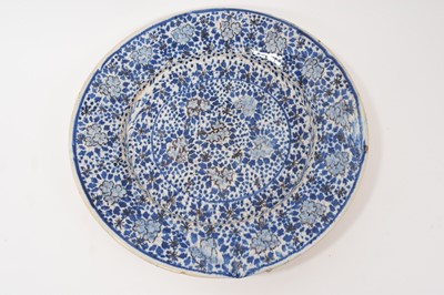 Lot 254 - 18th century continental tin glazed dish