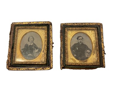 Lot 182 - Pair of 19th century daguerreotype portraits