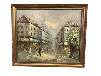 Lot 5273 - Caroline C Burnett (1877-1950) oil on canvas, Parisienne street scene, signed, 53 x 59cm, framed
