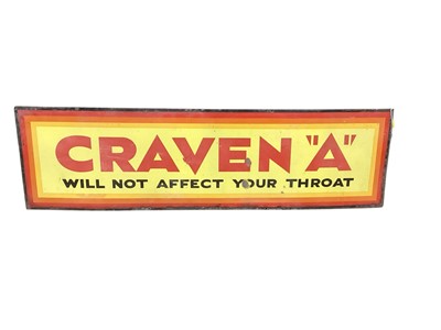 Lot 2943 - Vintage Craven "A" enamel advertising sign.