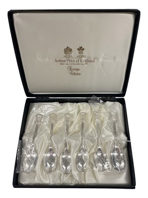 Lot 64 - H.R.H. Prince Charles, Prince of Wales, Royal Christmas gift silver plated teaspoons in case
