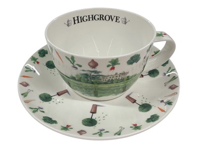 Lot 71 - H.R.H. Prince Charles, Prince of Wales, Highgrove breakfast cup and saucer, and Prince of Wales presentation opening of the Bristol Royal Hospital for Chidren 2001 teaware