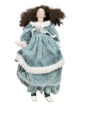 Lot 5034 - Contemporary American porcelain headed doll by Bell Ceramics