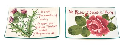 Lot 205 - Two Wemyss motto pin trays