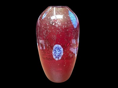Lot 2220 - Renzo Andreon (Italian, b.1948) art glass vase with canework decoration