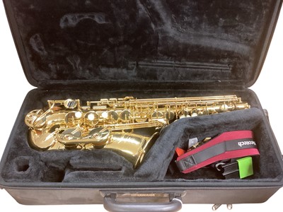 Lot 2705 - Yamaha YAS-480 alto saxophone in case with strap, booklet, etc