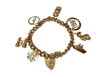 Lot 89 - 9ct gold charm bracelet