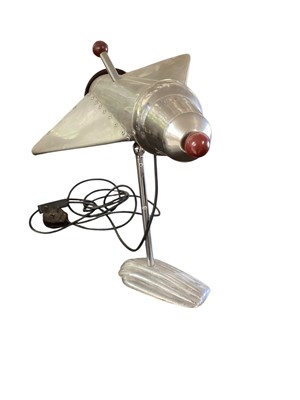 Lot 2964 - 1950s Buck Rogers type rocket lamp