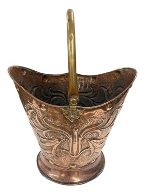 Lot 130 - Royal Victorian copper coal scuttle from Sandringham House, South Drawing Room