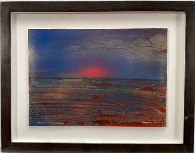 Lot 133 - Denis Bowen (1921-2006) mixed media, Spacescape 2004, signed, 21cm x 29cm, glazed box frame