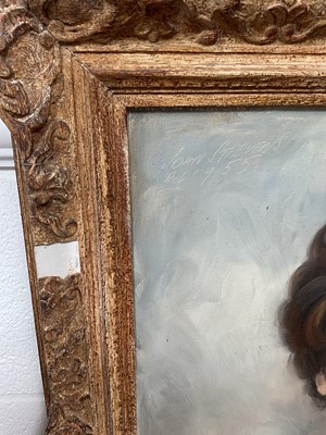 Lot 5256 - John Strevens (1902-1990) oil on canvas, Half length portrait of a lady