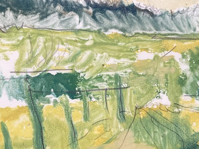 Lot 3 - Oliver West, Plein Air Artists Proof print, Summer Heat I, signed and dated 95, in glazed frame, 31.5cm x 40cm.