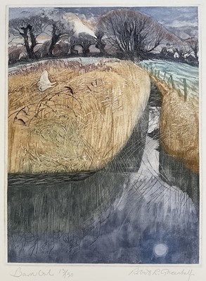 Lot 231 - Robert Greenhalf (b. 1950) limited edition etching, Barn Owl, signed, 13/150, 32cm x 24cm, unframed