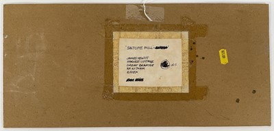 Lot 29 - James Hewitt (b. 1934) oil on board, 'Saltcote Mill', 21cm x 45cm, titled to artists label verso, unframed