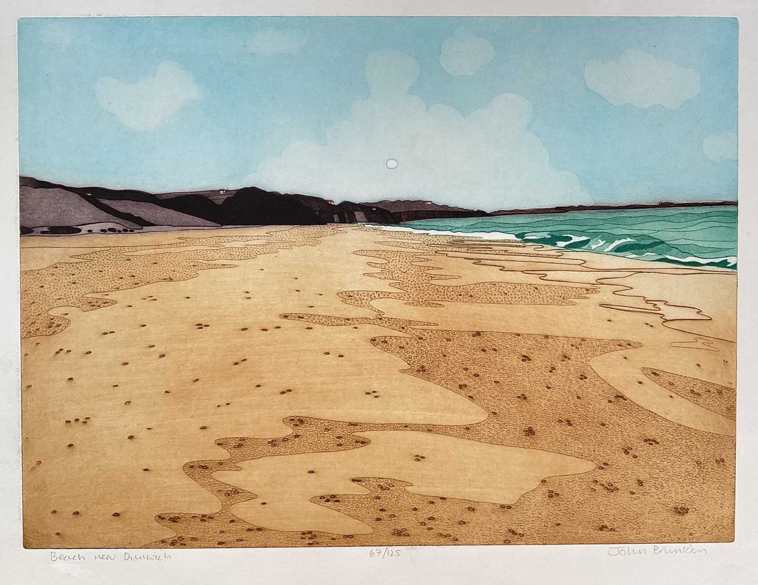 Lot 28 - John Brunsdon (1933-2014) signed limited edition print - Beach near Dunwich, 67/125, 44cm x 60cm, unframed
