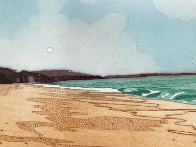Lot 28 - John Brunsdon (1933-2014) signed limited edition print - Beach near Dunwich, 67/125, 44cm x 60cm, unframed