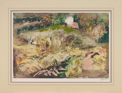 Lot 1254 - John Piper (1903-1992) signed lithograph - Llangloffan, from an edition of 750, published by The Cavendish Collection, 1980