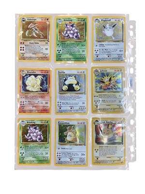 Lot 2867 - Selection of Pokémon cards to include Base set, Jungle and Fossil and others (conditions are heavily played) (68 cards)