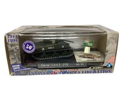Lot 1742 - Solido 1:50 scale Limited Edition 50th Anniversary of the Liberation of France including Citroen Traction FF1, Jeep SAS + Remorgue, Dodge Pick-Up, Dodge WC63, Sherman M4 A3, Dodge WC51, Sherman T...