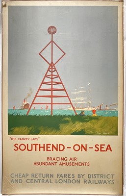 Lot 1281 - After Charles Pears (1873-1958) Railway Poster - 'Southend-on-Sea', 101.5cm x 62.5cm, laid on board