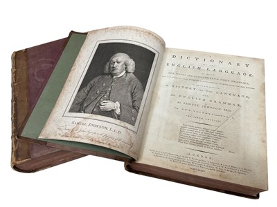 Lot 1360 - Samuel Johnson - A Dictionary of the English Language, 2 vols, Sixth Edition, 1785