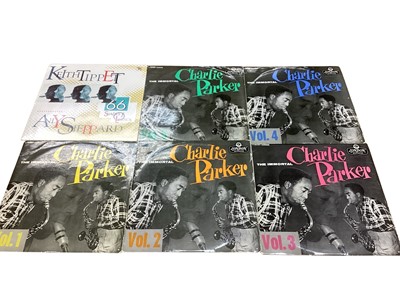Lot 2719 - Three vintage cases of LP records featuring Charlie Parker, Eric Dolphy, Clifford Brown, Ornette Coleman, Keith Tippet, Marion Brown, Average White Band, Madness, John Coltrane, sonny Rollins et...