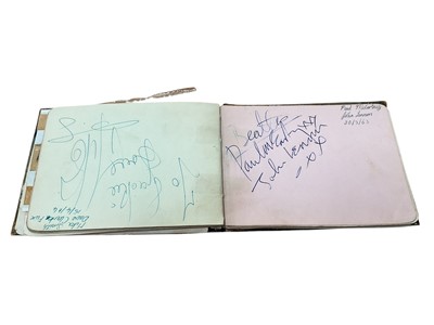 Lot 1117 - 1960s autograph album containing The Beatles signatures for John Lennon and Paul McCartney etc