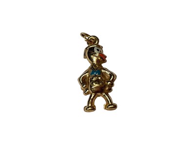 Lot 49 - 9ct gold novelty charm of Donald Duck