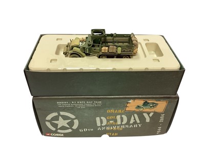 Lot 1744 - Corgi 1:50 scale D-Day 60th Anniversary diecast military vehicles including Cruiser Tank ~ CC60603, Half Track ~ CC60404 & Sherman ~ US51011, plus three collectors sets, all boxed (6)