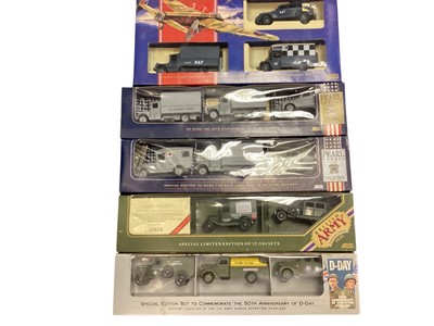 Lot 1745 - Lledo diecast military vehicle collector sets and other brands (2 boxes)