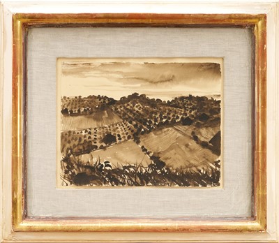 Lot 1197 - *Alan Reynolds (1926-2014) watercolour, Kent Panorama, signed and dated 1955, 24cm x 30cm, glazed frame Provenance: Ex Guy Dixon Collection, purchased The Redfern Gallery London, 23rd Mar...