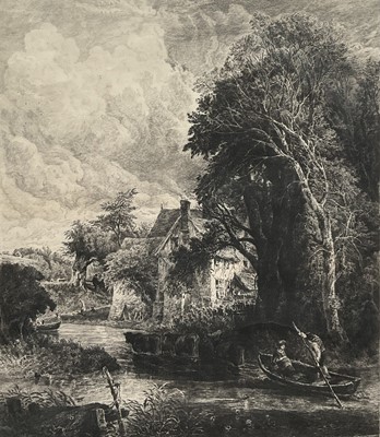 Lot 77 - The Valley Farm after John Constable by Alfred Louis Brunet Debaines (1845-1939) with Printsellers Association (PSA) stamp, 50cm x 42cm, glazed frame