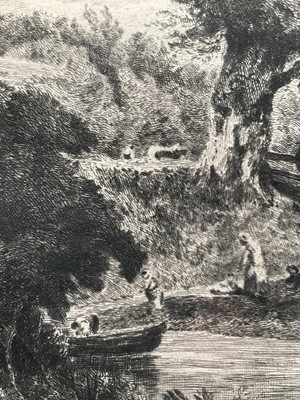 Lot 77 - The Valley Farm after John Constable by Alfred Louis Brunet Debaines (1845-1939) with Printsellers Association (PSA) stamp, 50cm x 42cm, glazed frame