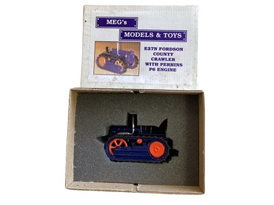 Lot 1748 - Vintage mixed lot of diecast including Dinky & Corgi Dumpers, Crescent Gun, MEG's Fordson County Crawler and other models, all boxed (7)