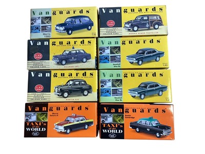 Lot 1751 - LLedo 1:43 scale Vanguards diecast saloon cars, commercial vehicles and taxis, all boxed (8)