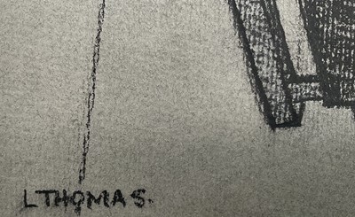 Lot 84 - L. Thomas mixed media on paper, Top of the Windmill, signed, 23.5cm x 34cm, with mount unframed
