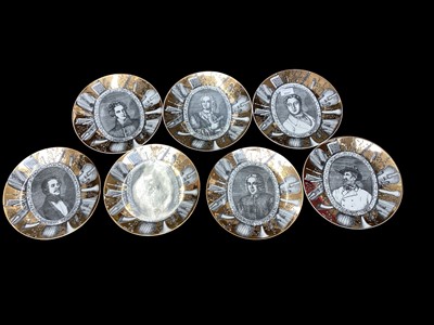 Lot 2237 - Set of seven Piero Fornasetti Grand Masters series plates