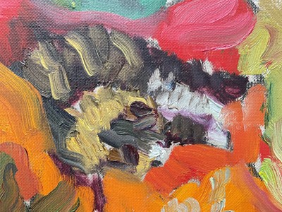 Lot 86 - Annelise Firth (b. 1961) oil on canvas, Molly with Flowers, signed and dated 2025, 40cm x 50cm, framed