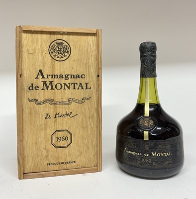 Lot 65 - Armagnac de Montal 1960, 45%., 70cl., in orignal wooden box