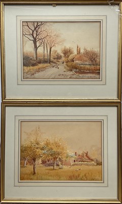 Lot 259 - James Matthews (19th/20th century) pair British School watercolours, At West Clandon and Near Ripley Surrey, 25cm x 36cm