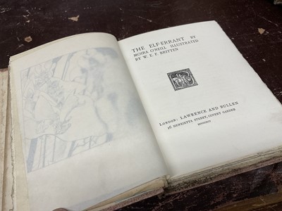 Lot 1304 - Moira O'Neill - The Elf-Errant, 1895 first edition, scarce book, illustrated by W.E.F. Britten, uncut, orig. pink cloth