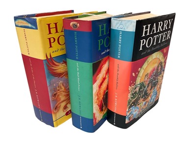 Lot 1376 - Three First Edition Harry Potter books