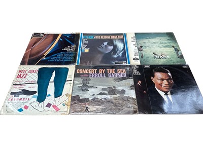Lot 2723 - Two boxes of pop, rock, jazz and classical records, including Beatles, Bob Dylan, Leonard Cohen, Otis Redding, Charlie Parker, Miles Davis, etc