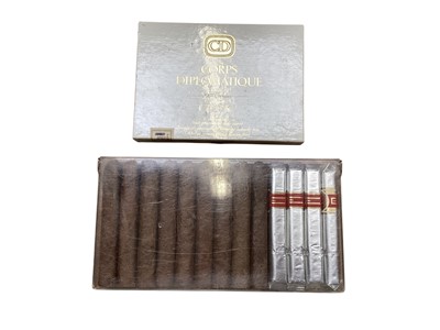 Lot 2955 - Nine Corps Diplomatique cigars, together with another box of cigars.